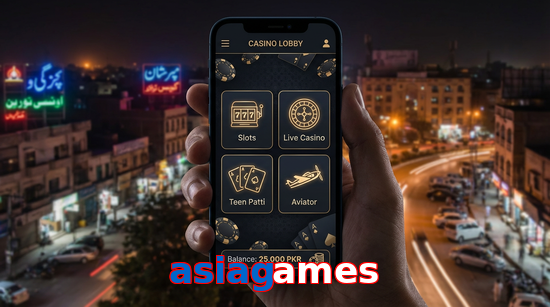 Main screen of Asiagames app page for PK players