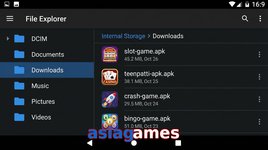 Main screen of Asiagames gameapk page for PK players